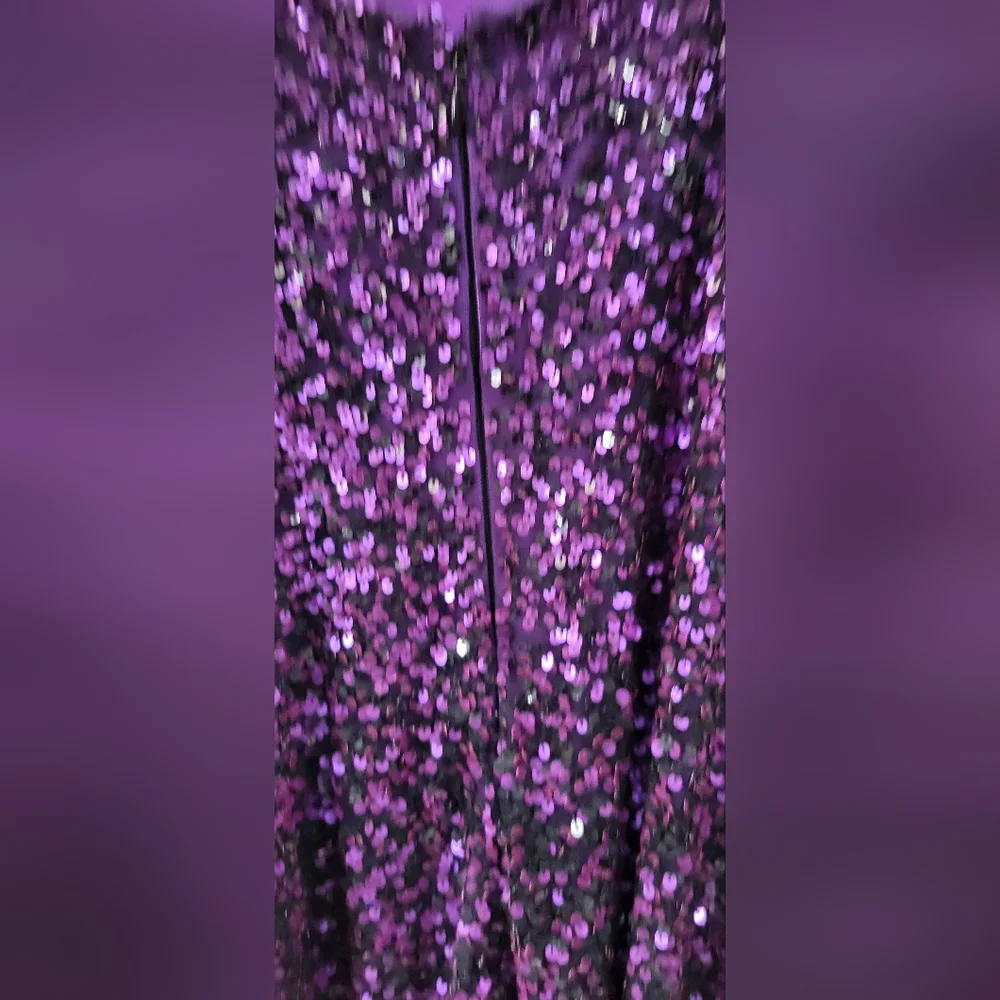 AIDAN MATTOX SEQUIN SPAGHETTI STRAPS PROM  DRESS  Size 2 NWT - Picture 8 of 11